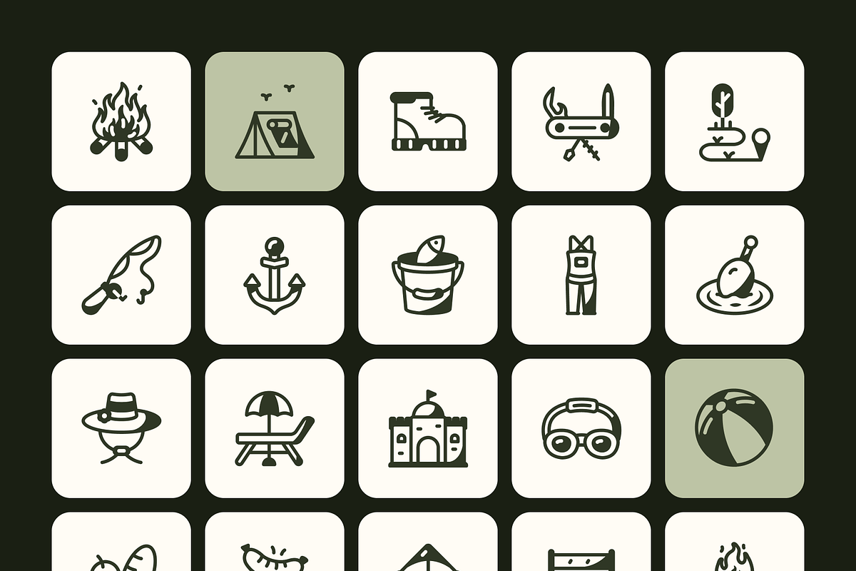 Hobbies Icons Bundle, a Solid Icon by Prosymbols (Photo 7 of 12)