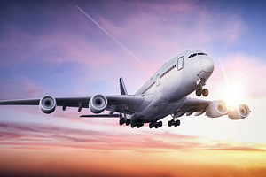 Airplane taking off.