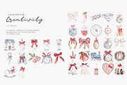 Grandmillennial Christmas Clipart, a Decorative Illustration by Patishop Art (Thumbnail 14 of 14)