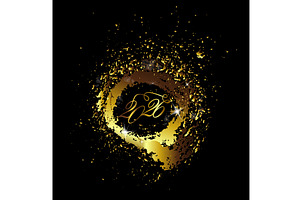 2026 golden numbers. Golden splashes, an Object Illustration by Nenahliadava Design