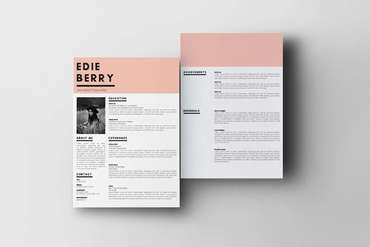 Modern Resume Template | The Edie, a Resume Template by The Alchemy of Design (Photo 1 of 3)