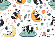 Space Planets and Sleepy Panda, a Pattern Graphic by GooseFrol (Thumbnail 4 of 9)