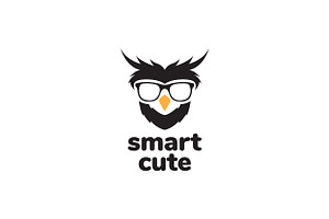 Cool Owl With Sunglasses Smart Logo