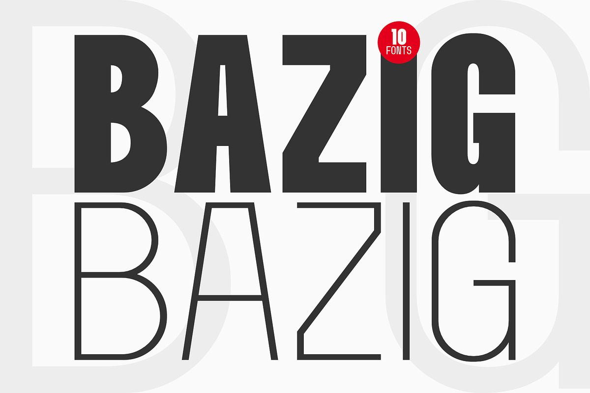 Bazig - Modern Sans Serif Family, a Sans Serif Font by Sealoung (Photo 1 of 11)