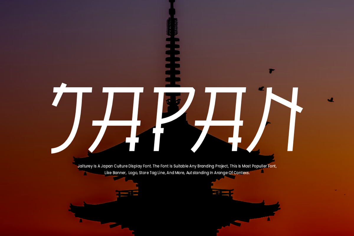Jalturey - Japanese Fonts, a Serif Font by QR Design Studio (Photo 2 of 6)