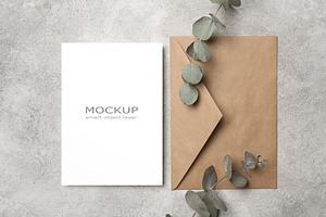 Invitation Or Greeting Card Mockup