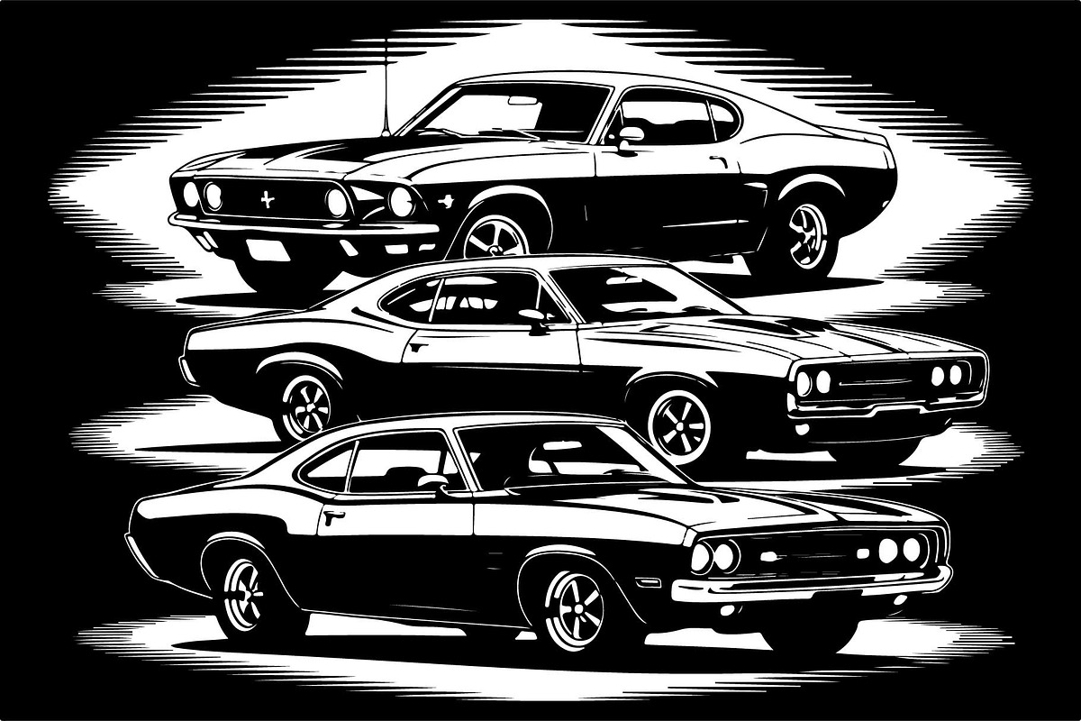 Retro Fast Car Vector SVG Bundle, an Object Graphic by jahid234 (Photo 8 of 13)
