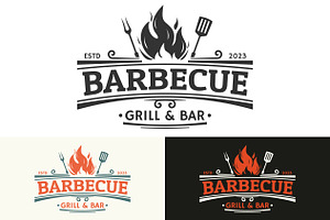 Barbecue logo. BBQ, grill icon