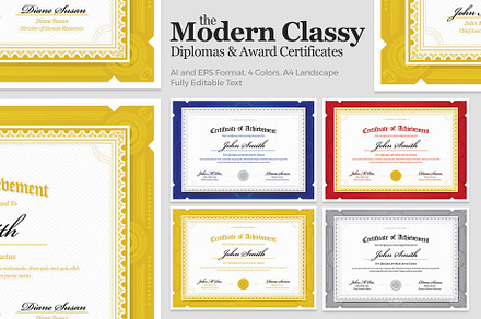 Modern Classy Diploma Certificate