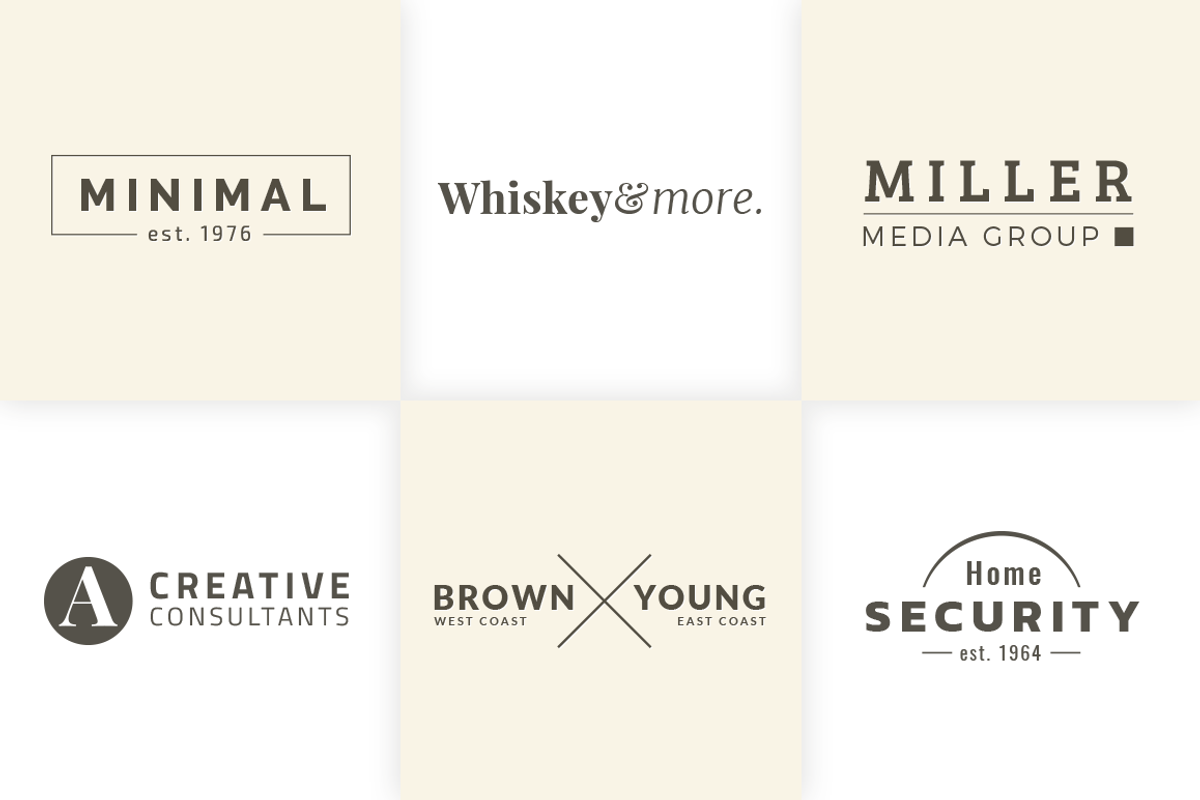 30 Minimal Typography Logo Templates, a Branding & Logo Template by PhotoMarket (Photo 5 of 12)