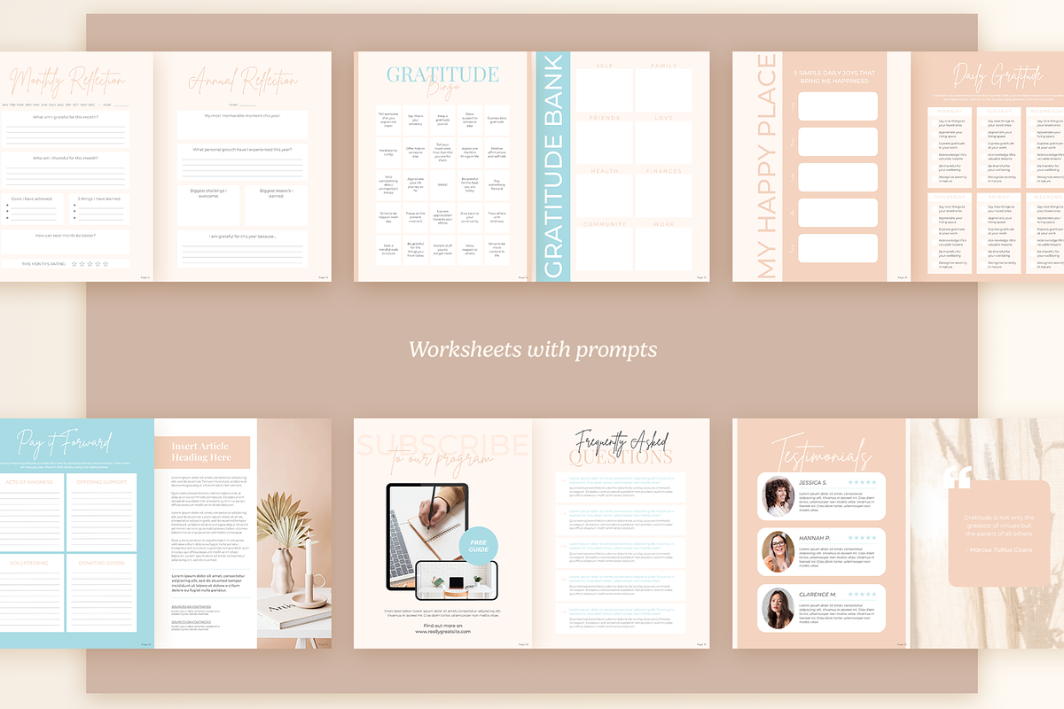 Gratitude Journal, a Stationery Template by Creatif Foundry (Photo 4 of 7)