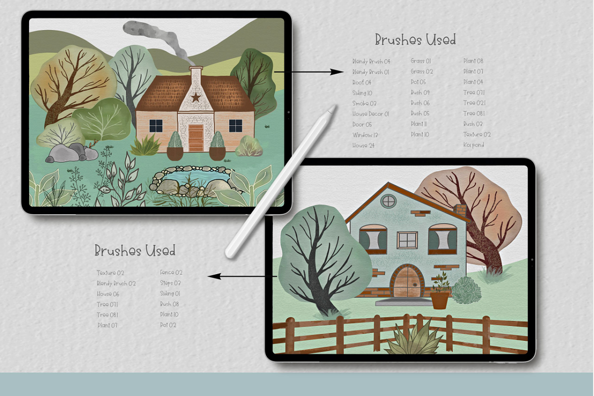 Procreate Neighborhoods Brushset, a Brushes & More by Papaya (Photo 7 of 7)