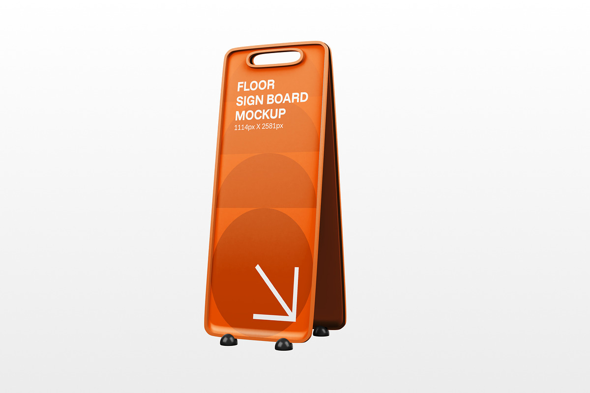 Floor Sign Mockup, a Product Mockup by SLAB! Design (Photo 5 of 8)