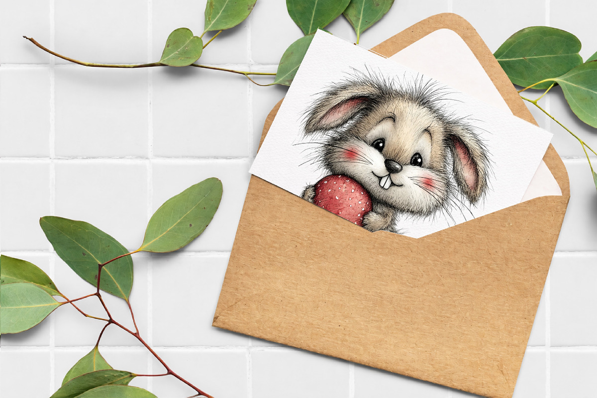 Whimsical Bunny Easter Clipart, a Graphic by Libby Wishes (Photo 4 of 7)