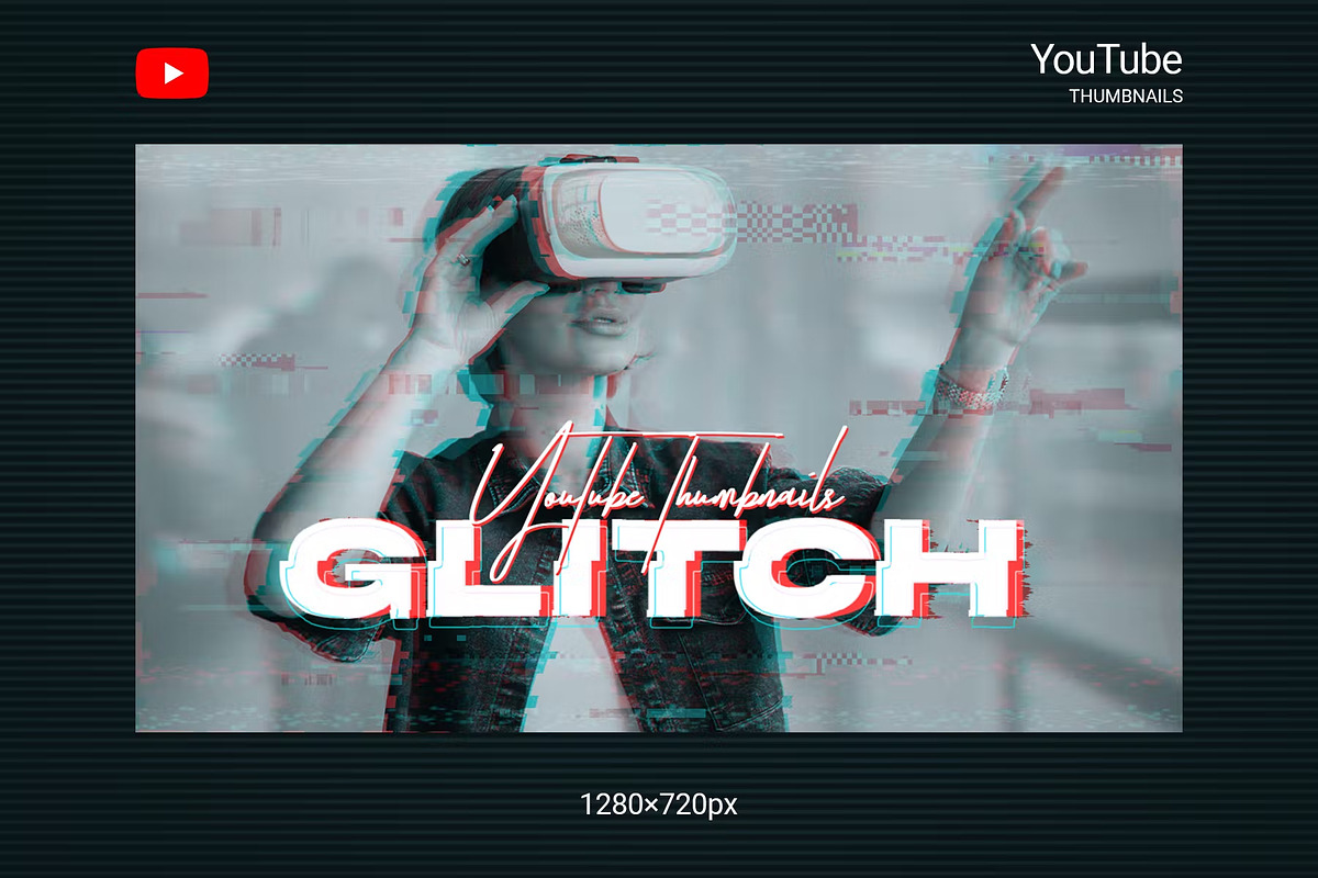 Glitch YouTube Thumbnails, a Social Media Template by Andrew Skoch Design (Photo 7 of 7)