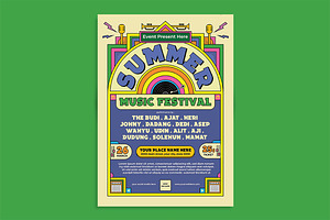 Summer Music Festival Flyer, a Flyer Template by megarez