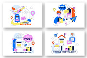 10 World Postal Day Illustration, a Person Illustration by denayunebgt (Thumbnail 3 of 4)