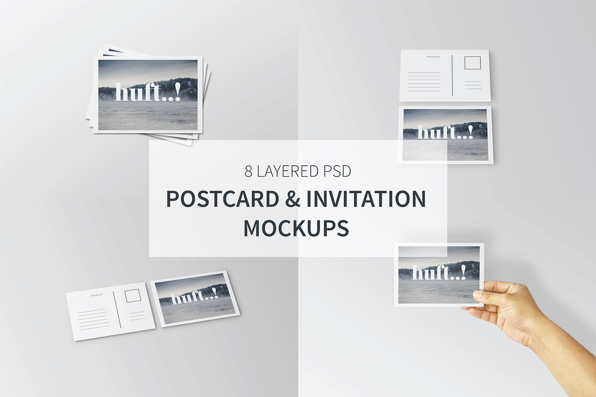 Postcard & Invitation Mockups, a Print Template by Mockstore (Photo 1 of 12)