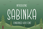 Sabinka - Fun Condensed Font, a Font by Patria Ari (P4tcreativa) (Thumbnail 2 of 7)