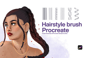 10 Hairstyle Stamps Procreate