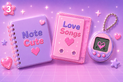 Pixel Kiss - Cute Y2K Display Font, a Handwritten Font by overlaytemplates (Thumbnail 3 of 5)