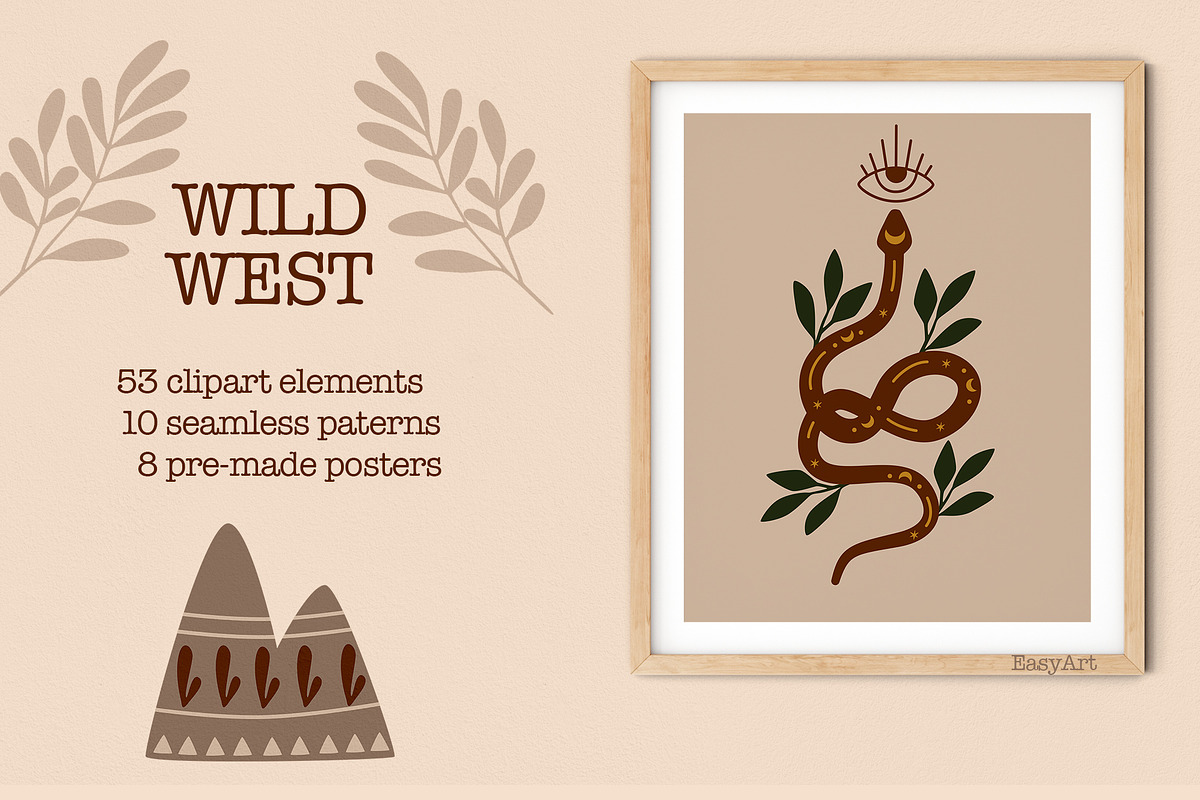 WILD WEST. Western collection, a Decorative Illustration by EasyArt (Photo 2 of 11)