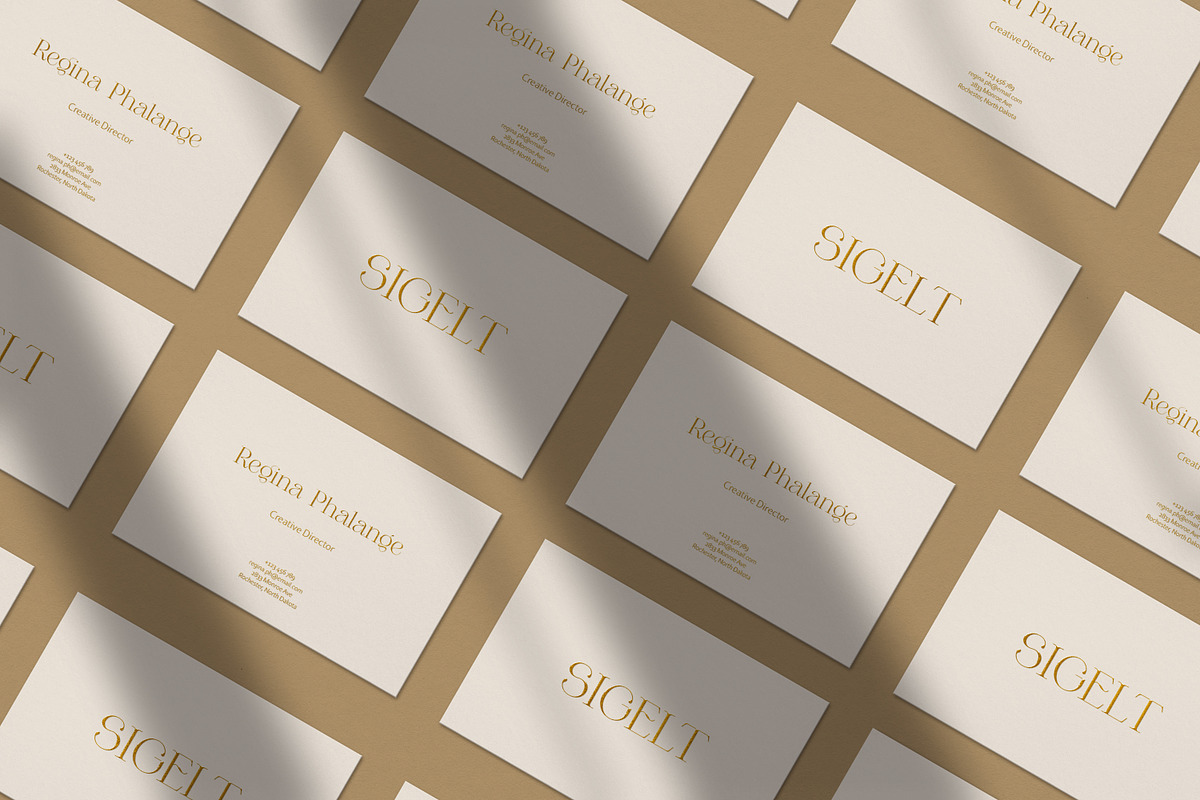 Business card template & mockups, a Business Card Template by Sigelt (Photo 1 of 4)