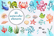 Little OCEAN creatures. Watercolor, an Object Graphic by Ana-Sakuta (Thumbnail 13 of 16)