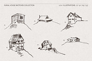 Rural House Sketches Collection, an Object Illustration by TheMountBirdStudio (Thumbnail 5 of 6)