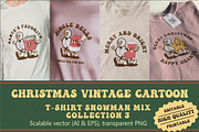 Christmas Snowman Mix Cartoon, an Illustration by vectstudio (Thumbnail 1 of 5)