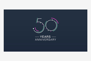50 years anniversary vector icon, a Background Graphic by Darth Vector