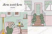 Home Sweet Home Scene, a Decorative Illustration by GlamArtZhanna (Thumbnail 2 of 3)