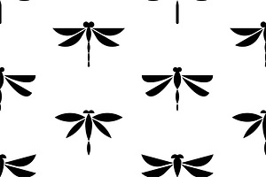 Dragonfly Logo Pattern