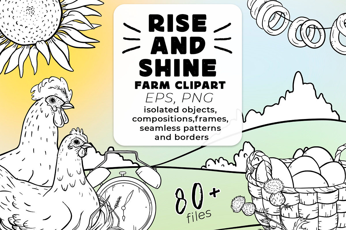 Rise and Shine vector Farm Clipart, an Animal Illustration by Eves_Aquadreams (Photo 1 of 15)