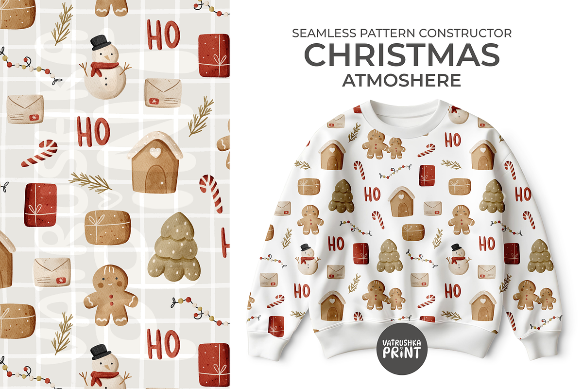 Christmas pattern constructor, a Pattern Graphic by vatrushkaprint_store (Photo 1 of 4)