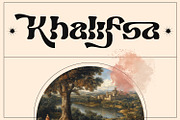 Khalifsa - Curvy Display Font, a Sans Serif Font by Favo Write (Thumbnail 1 of 9)