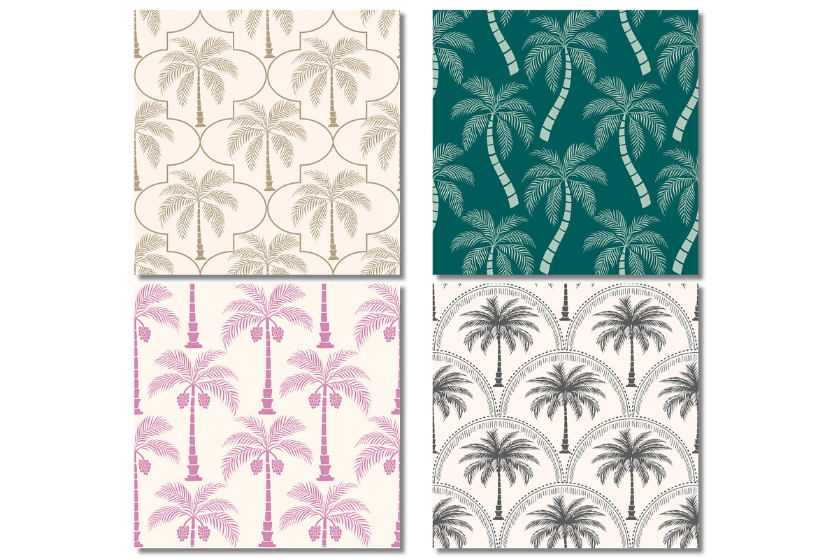 Palm Tree Tropical Seamless Patterns, a Pattern Graphic by wind mill (Photo 3 of 3)