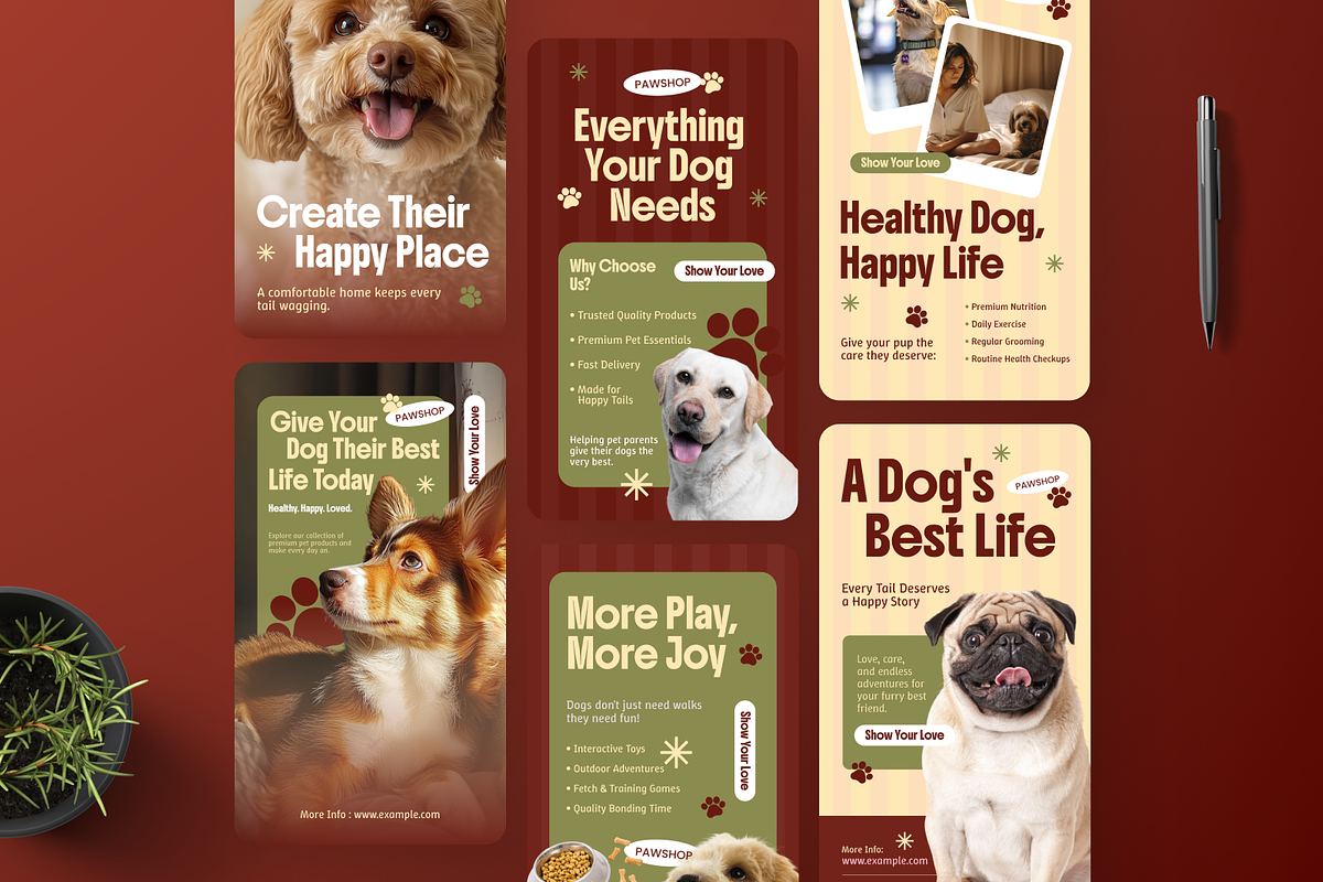 A Dog's Best Life Instagram Story, a Social Media Template by Annora Studio (Photo 3 of 6)