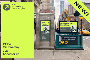 NYC Subway Billboard Mockup
