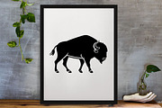 Bison Silhouette SVG, an Animal Illustration by newminddesign (Thumbnail 3 of 3)