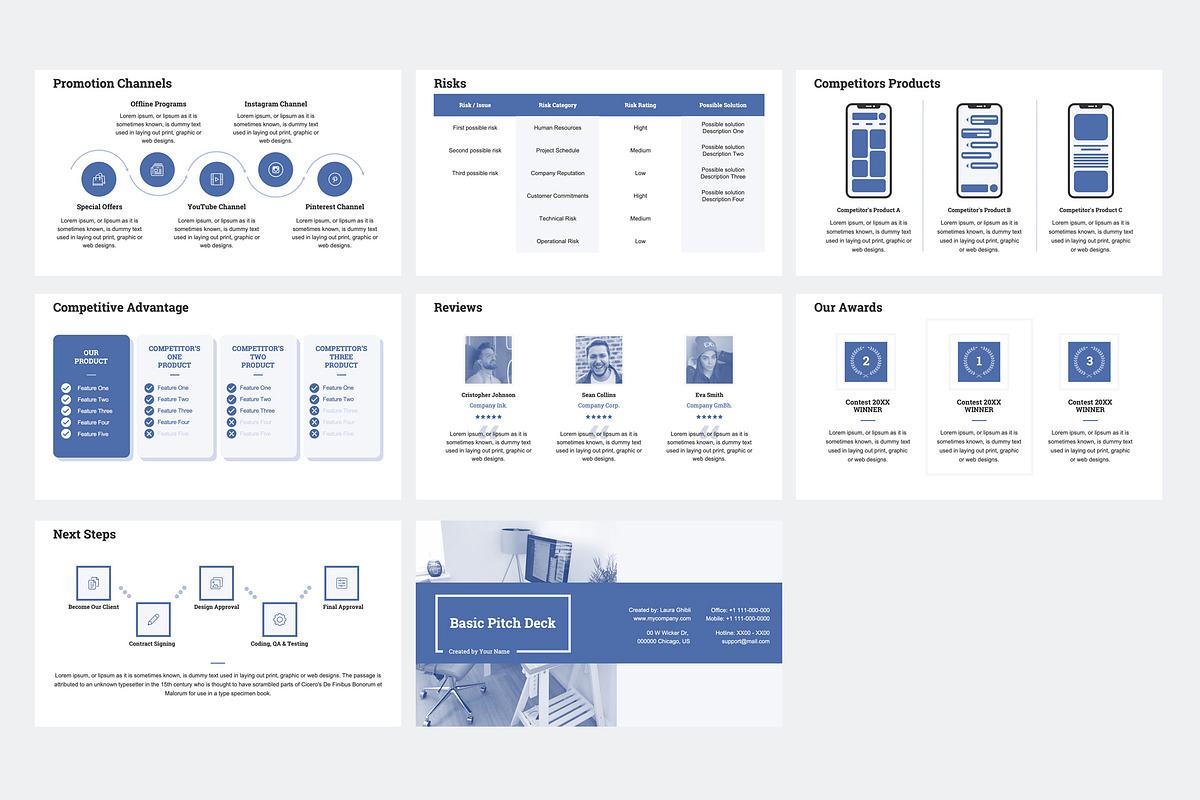 Basic Pitch Deck PowerPoint, a Presentation Template by JetzTemplates (Photo 5 of 5)