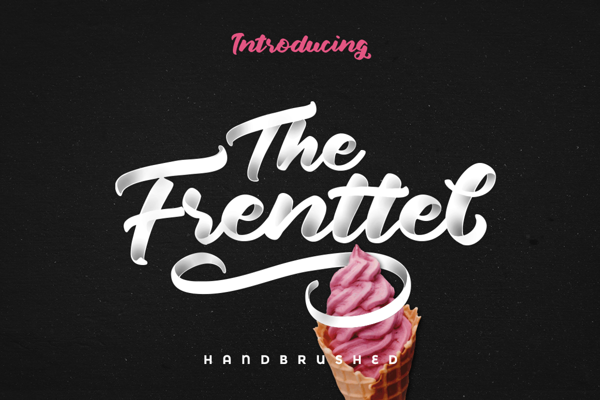 The Frenttel - Cursive Font, a Script Font by Hindia Studio (Photo 1 of 10)