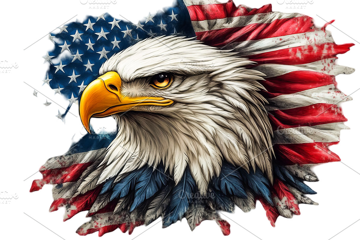 American Eagle Patriotic 4th of July, an Animal Illustration by VetalStock (Photo 6 of 7)