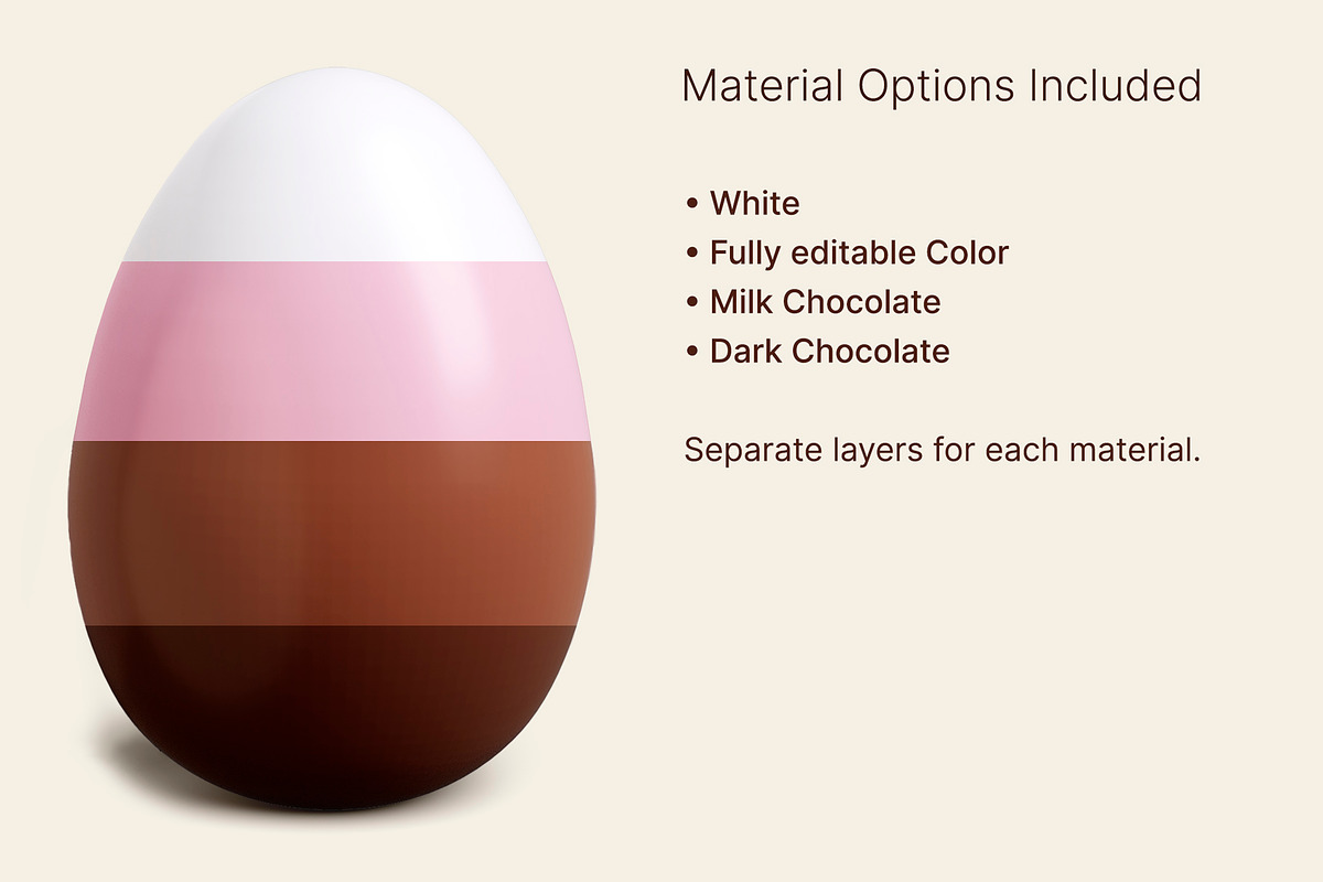 Easter Chocolate Egg Mockup, a Product Mockup by GraphicWave (Photo 6 of 7)