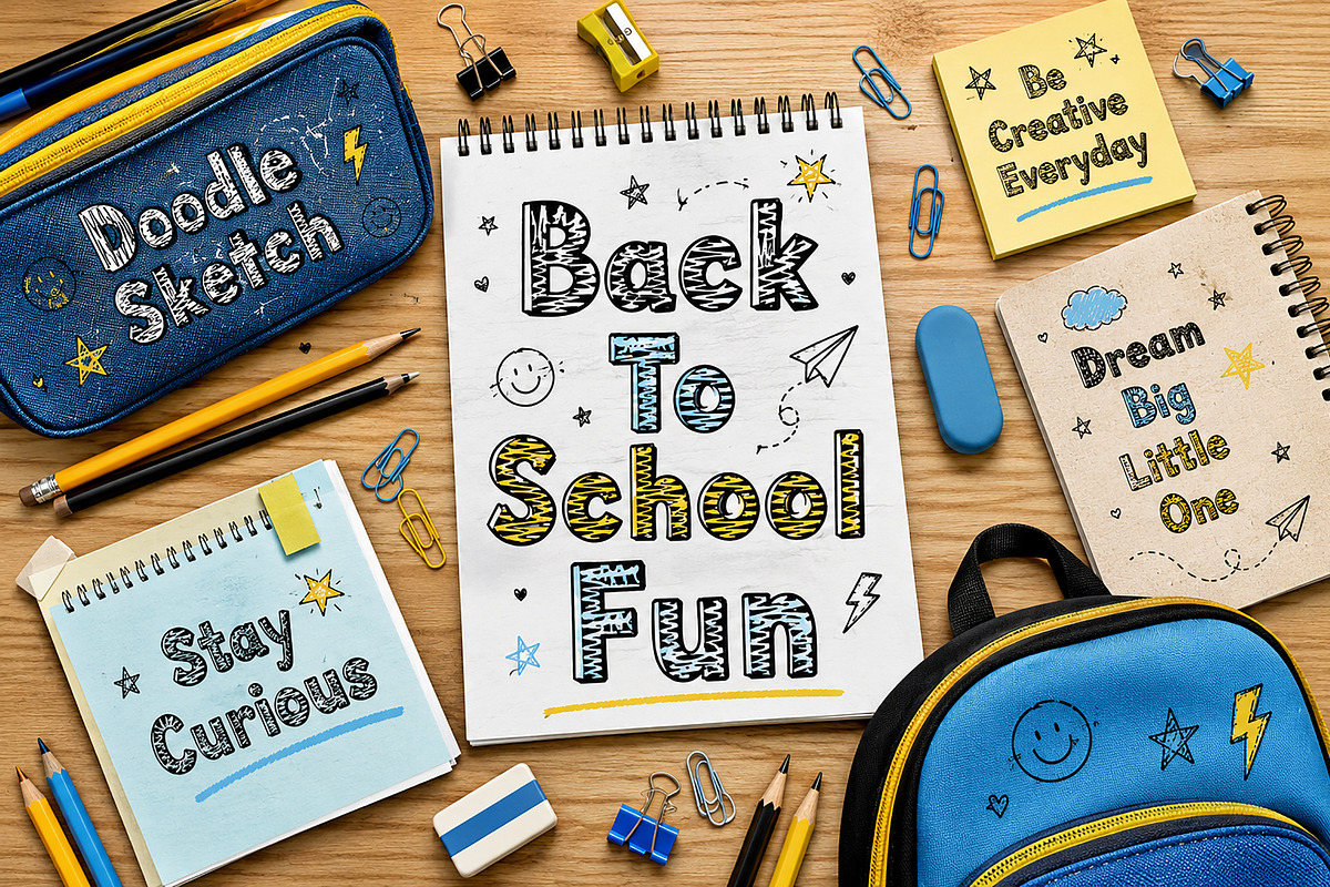Doodle Sketch, a Slab Serif Font by Wow Magic (Photo 3 of 4)