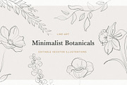 Minimalist Botanical Drawings, an Illustration by amber&ink (Thumbnail 1 of 5)