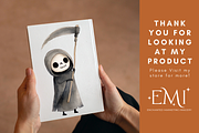 Adorable Halloween Creeps Clipart, an Illustration by NadiaTheronArt (Thumbnail 5 of 5)