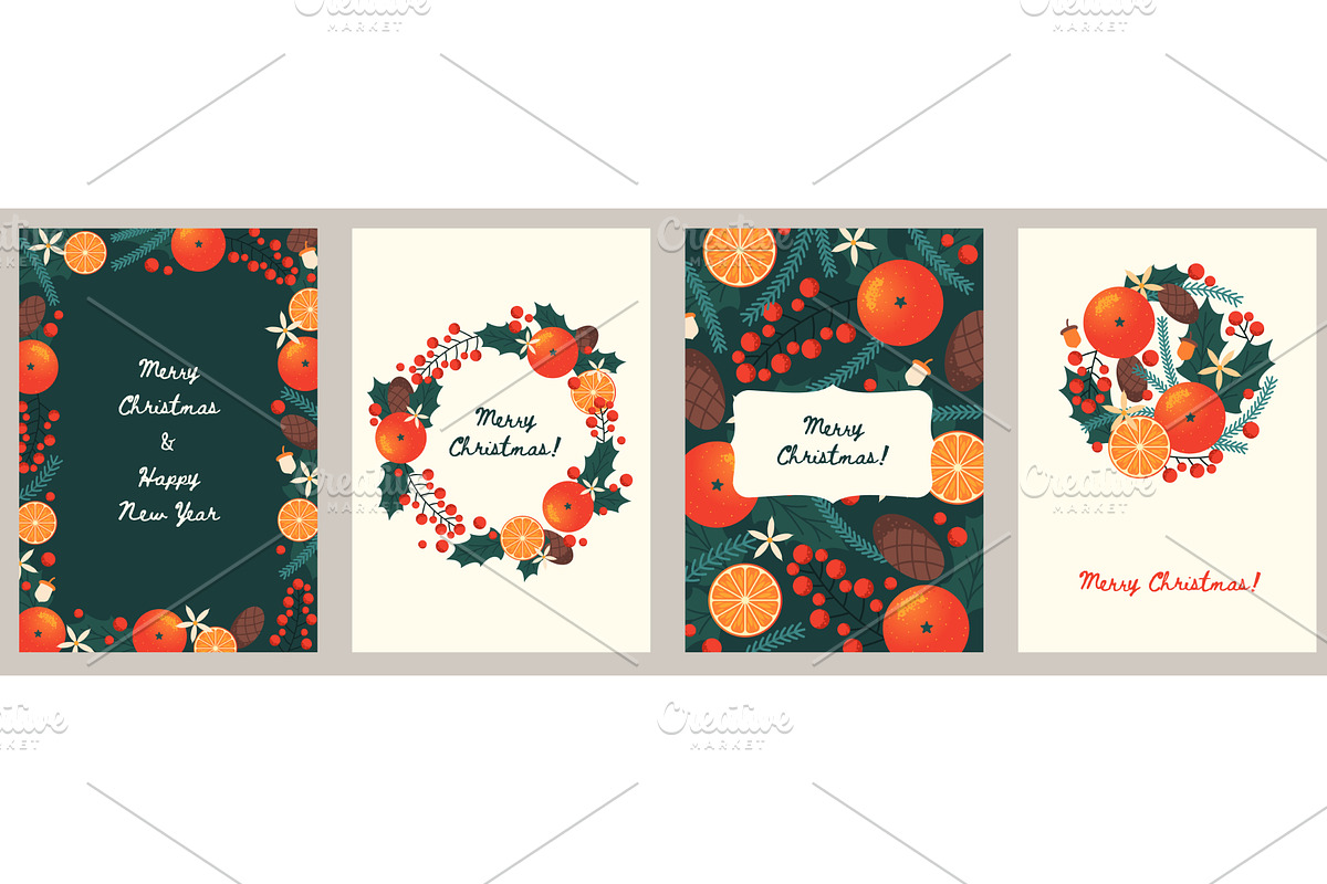 Mandarin christmas cards. Fresh, an Object Illustration by YummyBuum