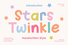 Stars Twinkle - A Handwritting Kids