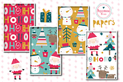 Festive Fun paper set, a Pattern Graphic by Poppymoondesign (Thumbnail 2 of 3)